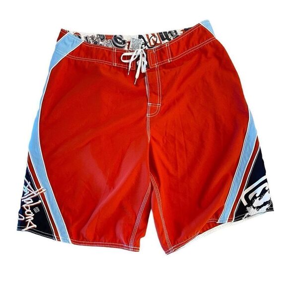 Billabong Mens Boardshorts Andy Irons World Champ Quick Dry Red Size 36 - Picture 1 of 7